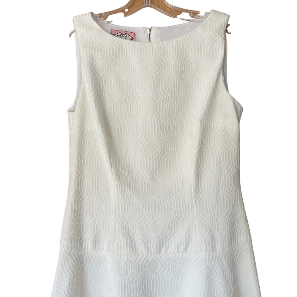 Phoebe Couture Dropped Waist Dress Women's Size 6 Cream Flapper Style Gatsby